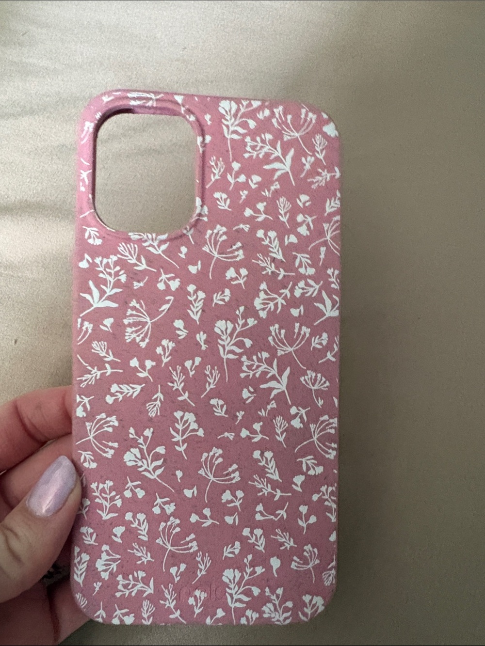 Blush Pink Floral Protective Phone Case, IPhone 16 plus